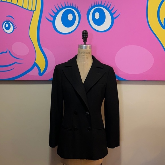 Anne Klein Black Wool Blazer